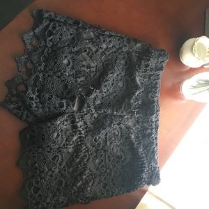 Lace black shorts